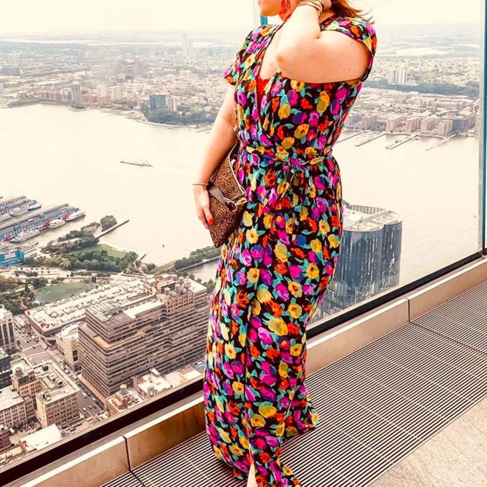 Raga Black Floral Wrap Dress